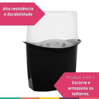 Imagem de Escorredor Seca Talheres Com Tampa De Plástico - Jaguar