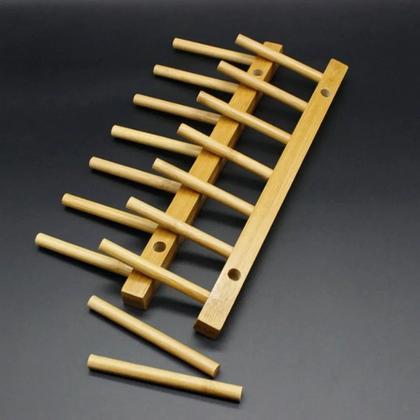 Imagem de Escorredor Suporte Display Porta 6 Pratos Bambu