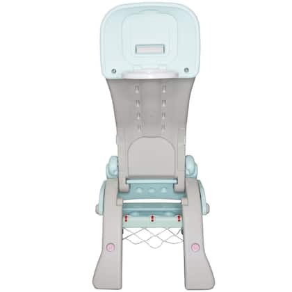 Imagem de Escorregador Infantil 3 em 1 Plástico Playground Cesta Basque Gol Futebol Importway Brinqway BW-077