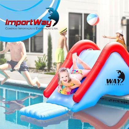 Imagem de Escorregador Inflável Tobogã Gigante Para Piscina 252cm Cor Colorido