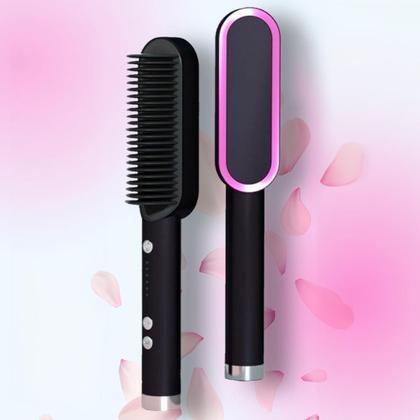 Imagem de Escova 3 Em 1 Secadora Alisa Cabelo Turbo Cerâmica 110/220V