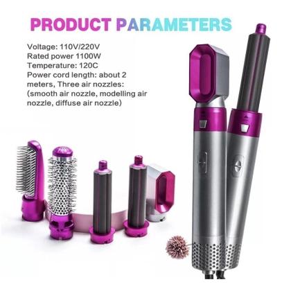 Imagem de Escova 5 em 1, Secador, Chapinha e Modeladora de Cachos 220v