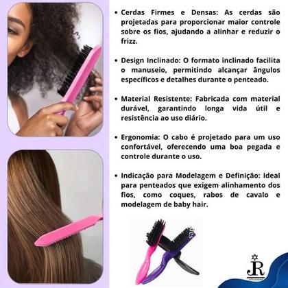 Imagem de Escova 5 Fileiras Cerdas Mista + Pente 3 Fileiras Fitagem