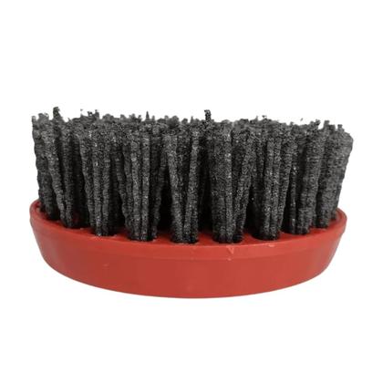 Imagem de Escova Abrasiva De Carbeto Redonda Grão 400 Rosca M14 4" Polegadas 110mm