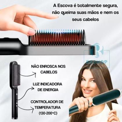 Imagem de Escova Alisadora 3 em 1 Profissional Seca Cabelo