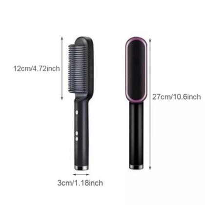 Imagem de Escova Alisadora Bivolt 5 em 1 Alisa Hidrata Modela Alinha e Anti-Bivolt Para Todos os Tipos Cabelos