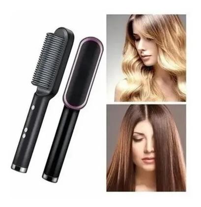 Imagem de Escova Alisadora De Cabelo Pente Elétrico Portátil Cerâmico