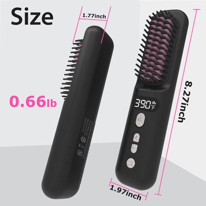 Imagem de Escova alisadora de cabelo sem fio MayBest Portable para viagens