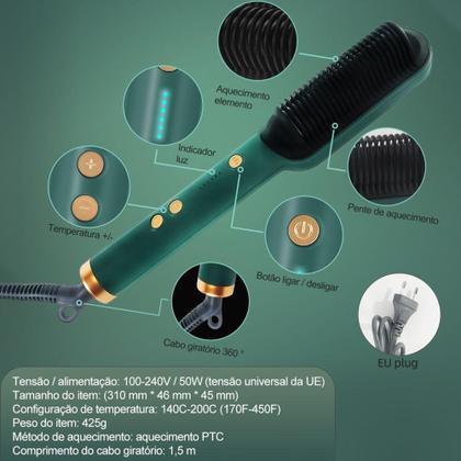 Imagem de Escova Alisadora Elétrica De Cerâmica P/ Alisador De Cabelo - Hair Straightener