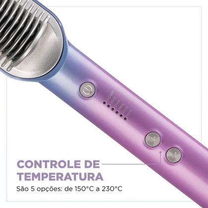 Imagem de Escova Alisadora Juliette Mondial Azul/rosa Ea-ju-03 Bivolt Escova Para Alisar Cabelos