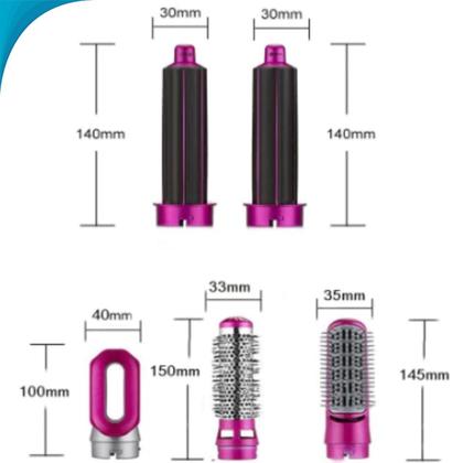 Imagem de Escova Alisadora Multifuncional 5 Em 1 Que Seca E Modela Cabelos Com Brilho Volume E Secagem Rápida Entrega Rápida Ideal