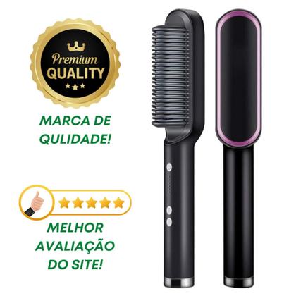 Imagem de Escova Alisadora Pente Secadora Profissional 3 Em 1 Seca Modela Cabelo - Escova De Cabelo Elétrica