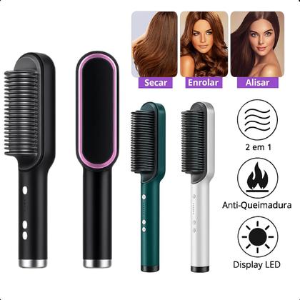 Imagem de Escova Alisadora Profissional 110V/220V Pente Para Cabelo