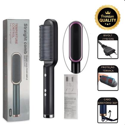 Imagem de Escova Alisadora Profissional 110V/220V Pente Para Cabelo