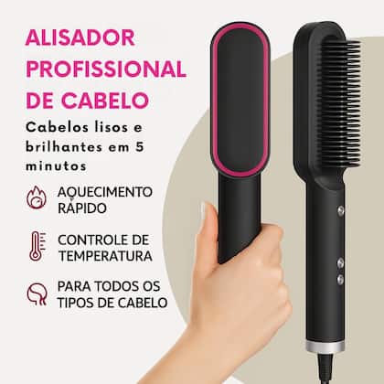 Imagem de Escova Alisadora Profissional Para Modelar Cabelo