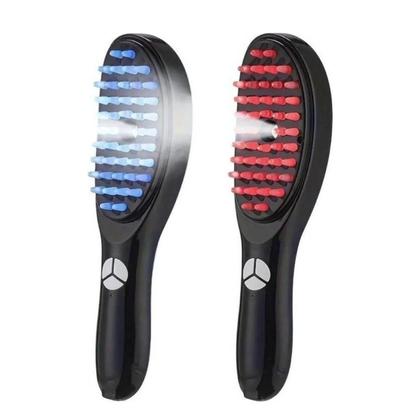 Imagem de Escova Cabelo Anti Queda Crescimento Cabelo Terapêutica 4 Em 1 Com Led E Laser Para Cabelos Recarregavel