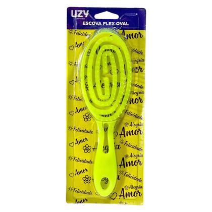 Imagem de Escova Cabelo Flex Oval Desembaraça Todo Tipo Cabelo Cores