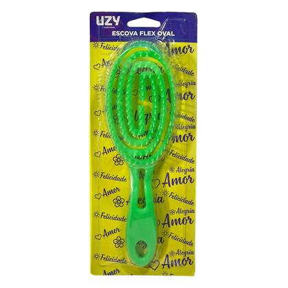 Imagem de Escova Cabelo Flex Oval Desembaraça Todo Tipo Cabelo Cores