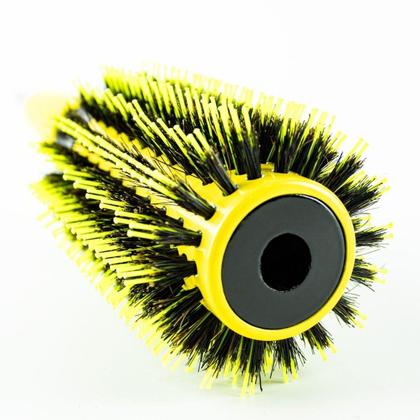 Imagem de Escova Cabelo Redonda Cerda Dupla Profissional Amarela 40Mm