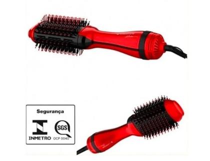 Imagem de Escova Cadence ESC704 1200W 220V Argan Diva Profissional Vermelha 4 em 1: Seca, Escova, Alisa e Modela.