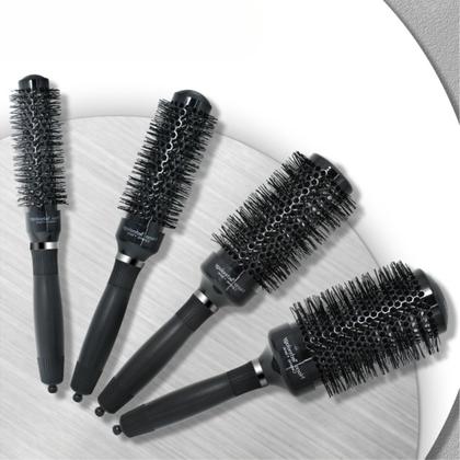 Imagem de Escova Cilíndrica Térmica 27 cm em Cerâmica Modelagem Profissional para Lisos Cacheados