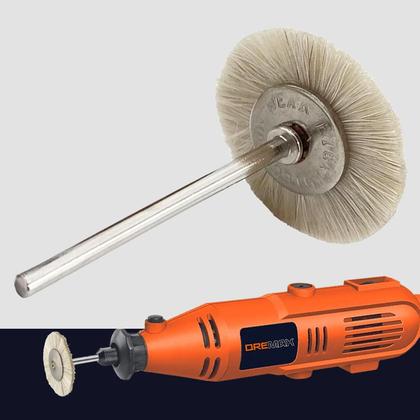 Imagem de Escova Circular 25Mm Pelo Cabra Haste 2.4Mm Micro Retíficas