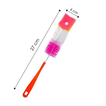 Imagem de Escova com Esponja cabo 28cm Para lavar copos taças garrafas ou Escova de Silicone