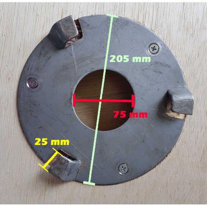 Imagem de Escova de AÇO 410 mm COM Flange Para Enceradeira CLEANER, Allclean, Bandeirantes Entre Outras