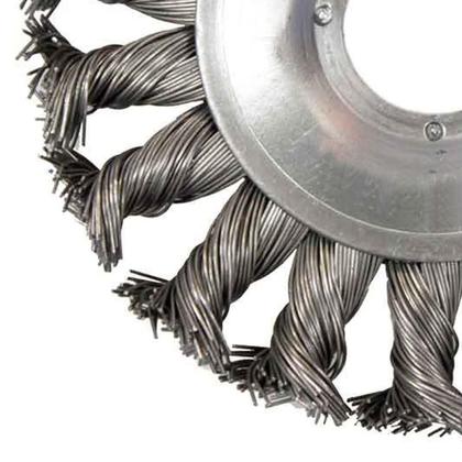 Imagem de Escova de Aço Carbono Circular Torcida 6 POL 150 MM Rosca M14 MTX