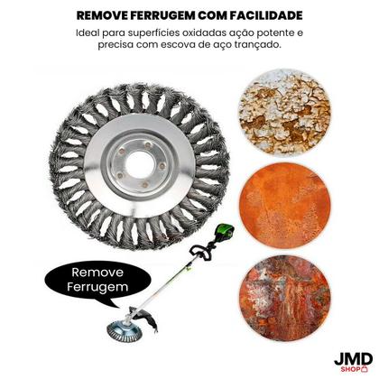 Imagem de Escova De Aço Circular Para Roçadeira Universal 6" ou 8" Polegadas