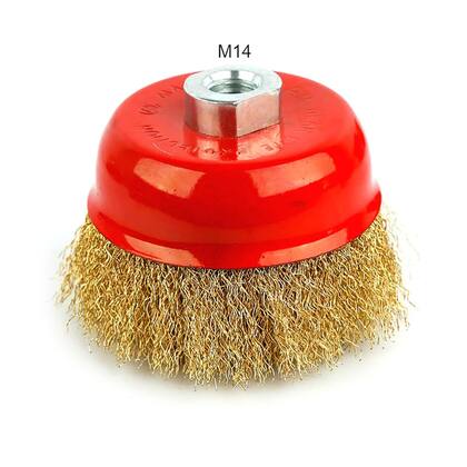 Imagem de Escova De Aço Copo PARA Lixadeira esmerilhadeira 100 mm M14