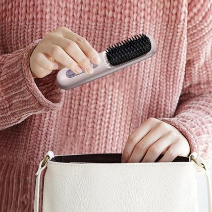 Imagem de Escova De Alisamento De Cabelo De Cerâmica Sem Fio 3 Configurações De Temperatura Pente Quente