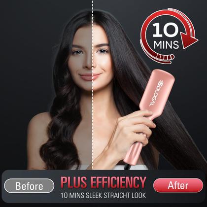 Imagem de Escova de alisamento de cabelo SDLOGAL 5 Temps Fast Heating Rose Gold