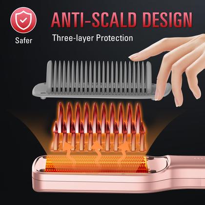 Imagem de Escova de alisamento de cabelo SDLOGAL 5 Temps Fast Heating Rose Gold