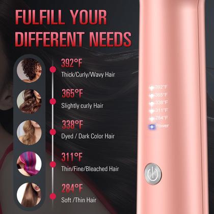 Imagem de Escova de alisamento de cabelo SDLOGAL 5 Temps Fast Heating Rose Gold