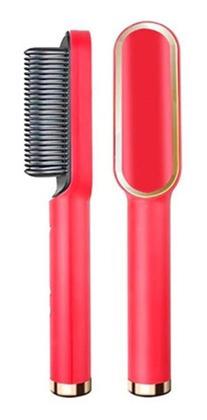 Imagem de Escova De Cabelo Alisadora Eltrica Pente Alisador Verde