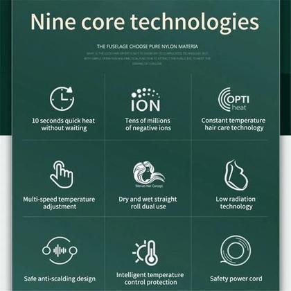 Imagem de Escova De Cabelo Alisadora Eltrica Pente Alisador Verde