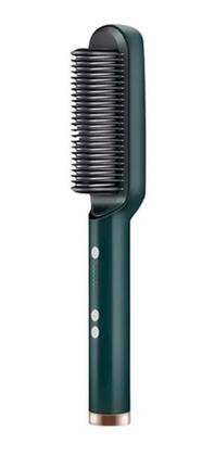 Imagem de Escova De Cabelo Alisadora Eltrica Pente Alisador Verde