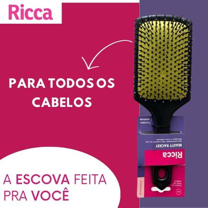 Imagem de Escova de Cabelo Base Almofadada Beauty Racket Beleza Ricca