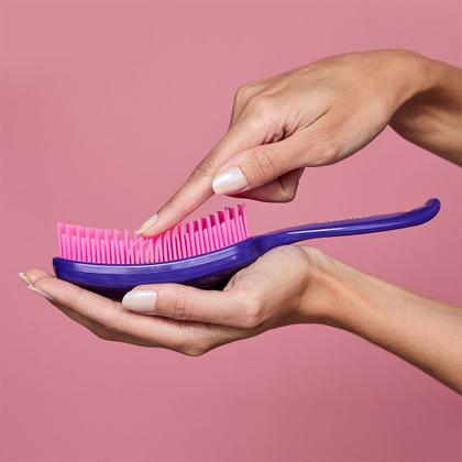 Imagem de Escova De Cabelo Flex Color Com Cerdas Flexíveis Roxa e Pink