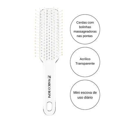 Imagem de Escova De Cabelo Mini Retangular Coleção Diamond Marco Boni