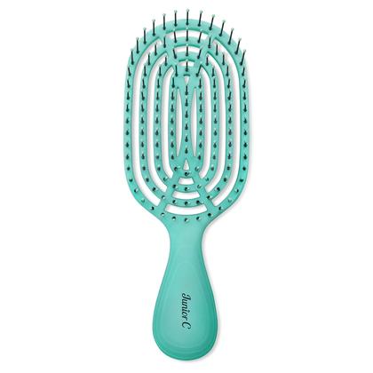 Imagem de Escova de cabelo Nuway4hair Junior C de tamanho compacto Curved Aqua