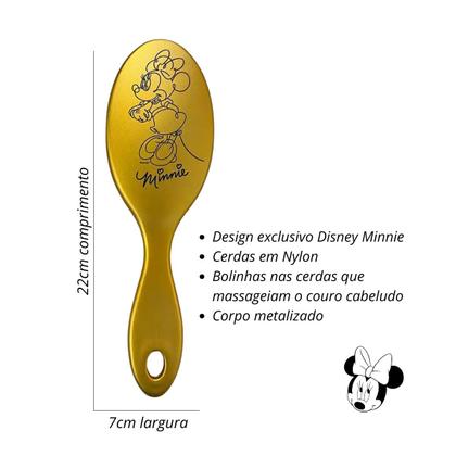 Imagem de Escova De Cabelo Oval Disney Minnie Metalizado Marco Boni