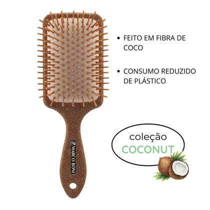 Imagem de Escova De Cabelo Raquete Feita Em Fibra De Coco Marco Boni