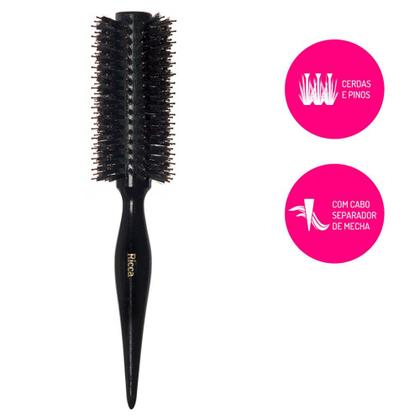 Imagem de Escova de Cabelo Ricca Madeira Black Porcupine