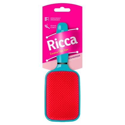 Imagem de Escova de Cabelo Ricca Raquete Para Desembaraçar - Blue