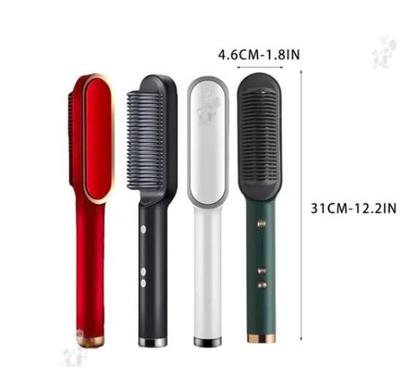 Imagem de Escova De Cabelo Seca E Alisa: 3 Em 1 Bivolt - Cabelos Lisos