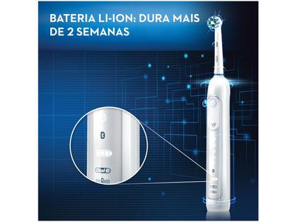 Imagem de Escova de Dente Elétrica Recarregável Oral-B Genius 8000 com Estojo de Viagem com Refil