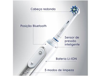 Imagem de Escova de Dente Elétrica Recarregável Oral-B Genius 8000 com Estojo de Viagem com Refil