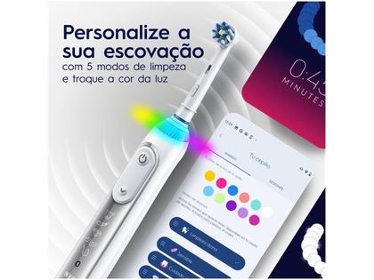 Imagem de Escova de Dente Elétrica Recarregável Oral-B Genius 8000 com Estojo de Viagem com Refil
